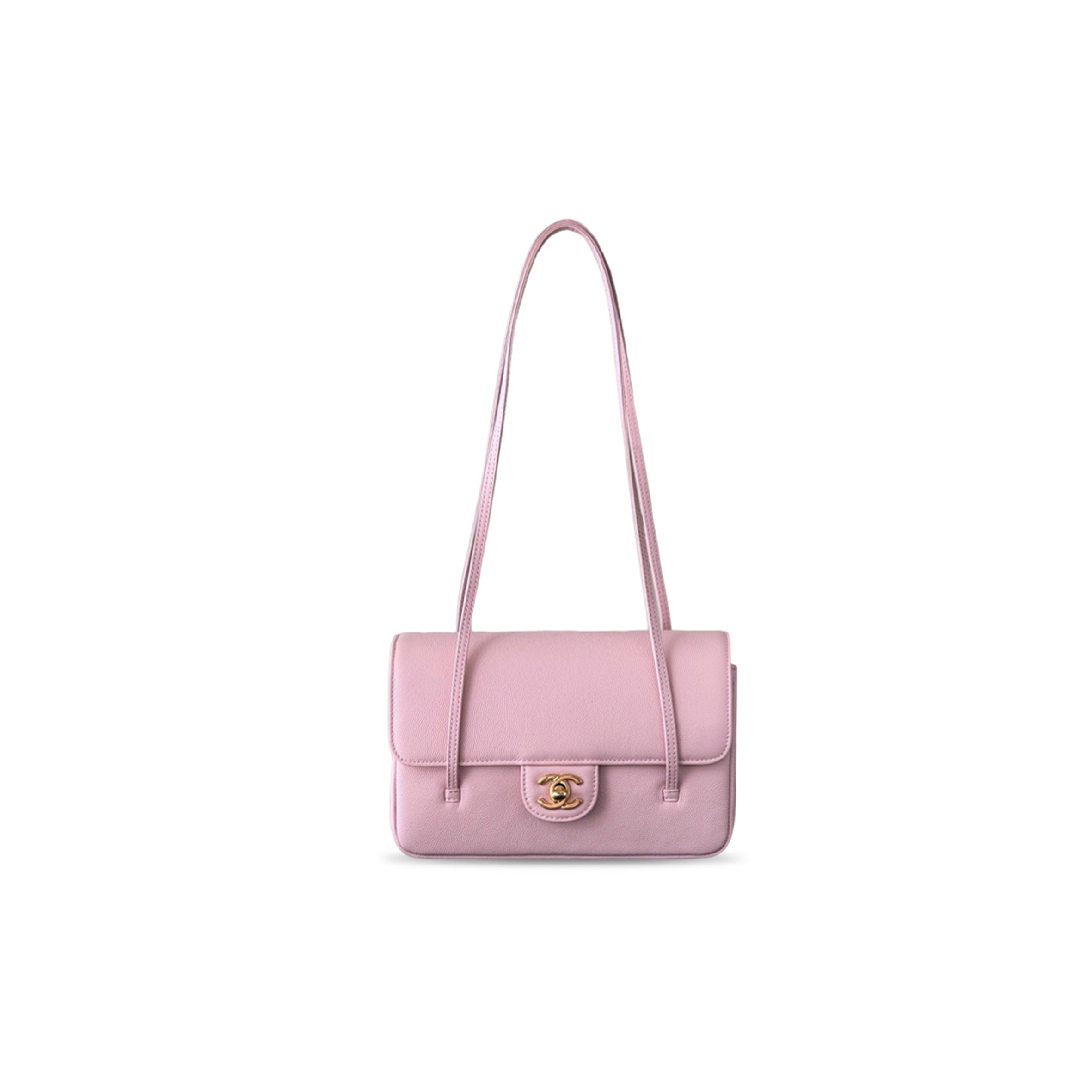 CHANEL CLUTCH WITH LEATHER STRAP AS6130 (22*15*5cm)